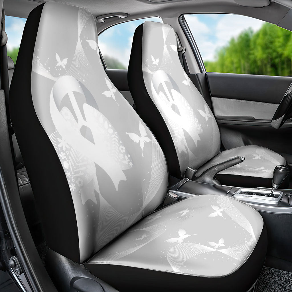 Australia Lung Cancer Awareness Car Seat Cover Butterfly Ribbon Art