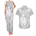 Australia Lung Cancer Awareness Personalised Couples Matching Tank Maxi Dress and Hawaiian Shirt Butterfly Ribbon Art