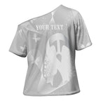 Australia Lung Cancer Awareness Personalised Cross Shoulder Shirt Butterfly Ribbon Art