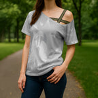 Australia Lung Cancer Awareness Personalised Cross Shoulder Shirt Butterfly Ribbon Art
