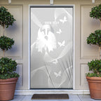 Australia Lung Cancer Awareness Personalised Door Cover Butterfly Ribbon Art