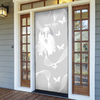 Australia Lung Cancer Awareness Personalised Door Cover Butterfly Ribbon Art