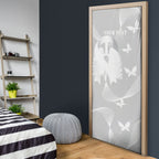 Australia Lung Cancer Awareness Personalised Door Cover Butterfly Ribbon Art