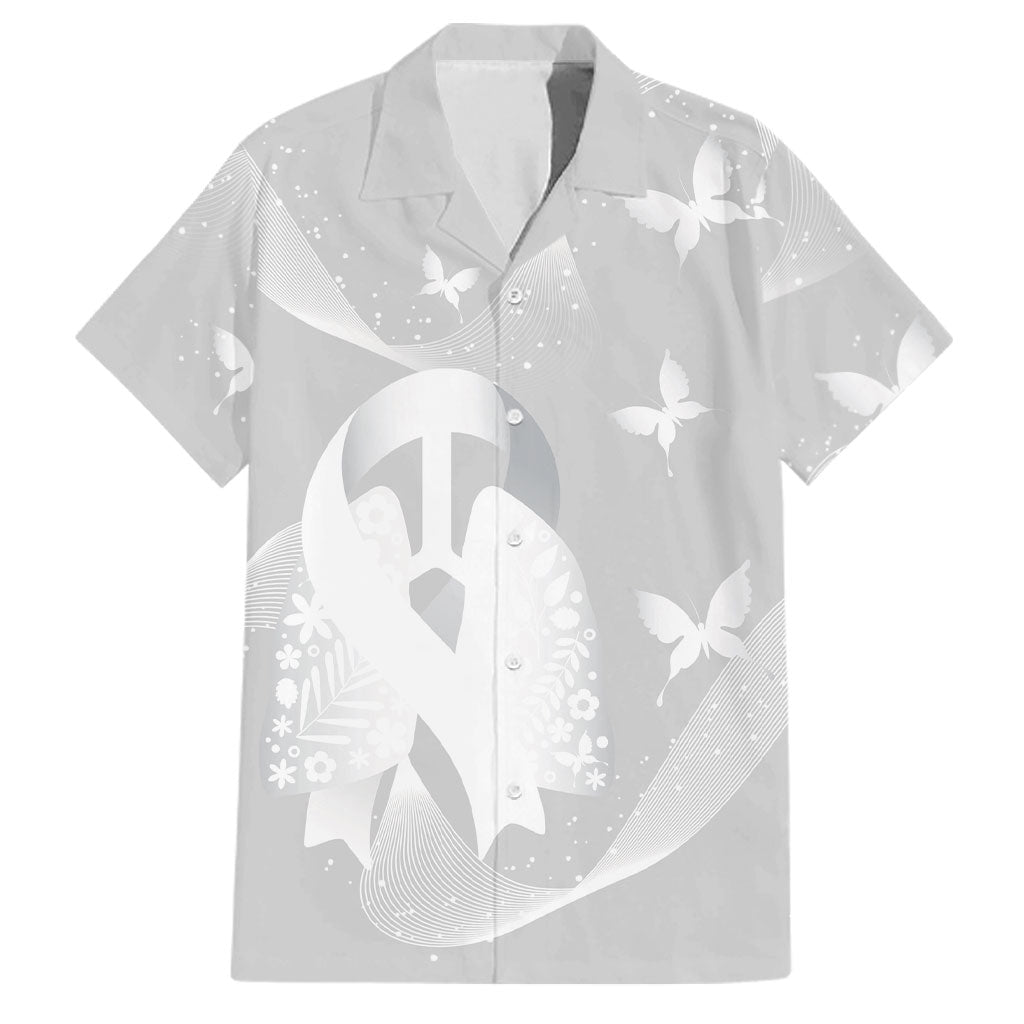 Australia Lung Cancer Awareness Personalised Family Matching Mermaid Dress and Hawaiian Shirt Butterfly Ribbon Art