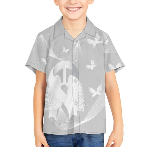 Australia Lung Cancer Awareness Personalised Family Matching Summer Maxi Dress and Hawaiian Shirt Butterfly Ribbon Art