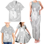 Australia Lung Cancer Awareness Personalised Family Matching Tank Maxi Dress and Hawaiian Shirt Butterfly Ribbon Art