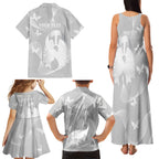 Australia Lung Cancer Awareness Personalised Family Matching Tank Maxi Dress and Hawaiian Shirt Butterfly Ribbon Art