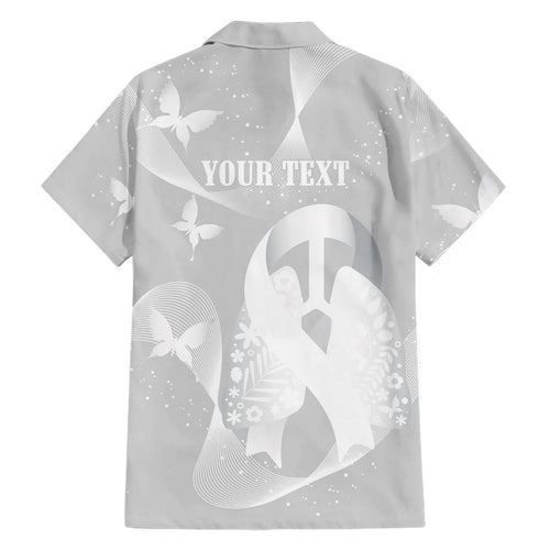 Australia Lung Cancer Awareness Personalised Family Matching Tank Maxi Dress and Hawaiian Shirt Butterfly Ribbon Art
