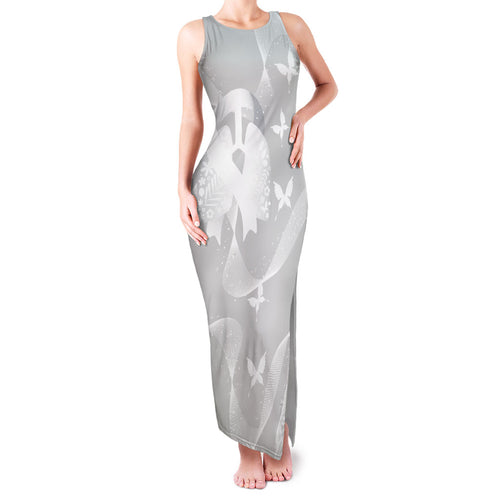 Australia Lung Cancer Awareness Personalised Family Matching Tank Maxi Dress and Hawaiian Shirt Butterfly Ribbon Art