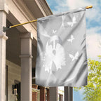 Australia Lung Cancer Awareness Garden Flag Butterfly Ribbon Art