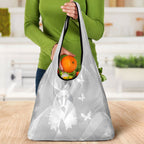 Australia Lung Cancer Awareness Grocery Bag Butterfly Ribbon Art