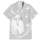 Australia Lung Cancer Awareness Personalised Hawaiian Shirt Butterfly Ribbon Art