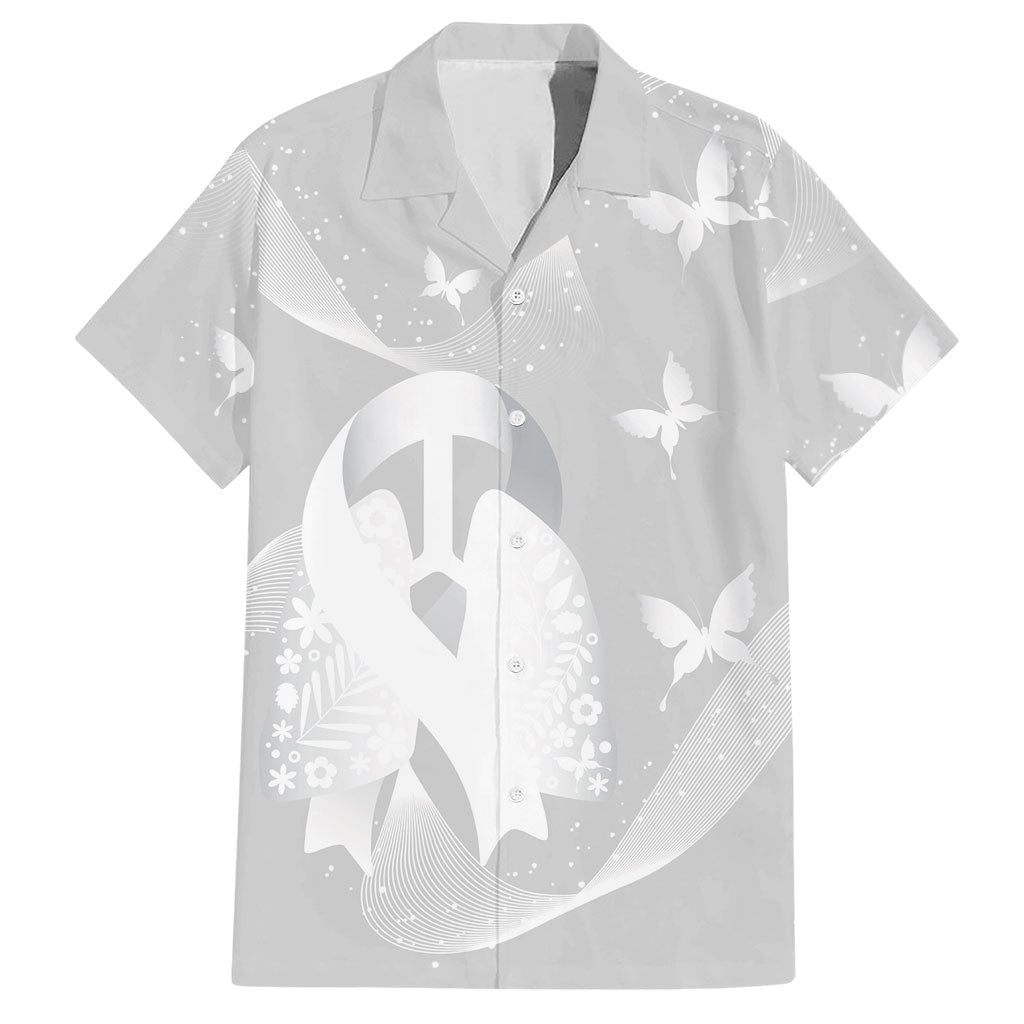 Australia Lung Cancer Awareness Personalised Hawaiian Shirt Butterfly Ribbon Art