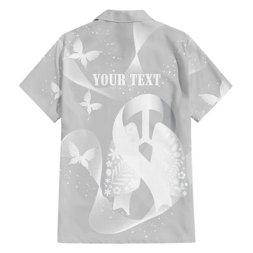 Australia Lung Cancer Awareness Personalised Hawaiian Shirt Butterfly Ribbon Art