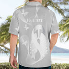 Australia Lung Cancer Awareness Personalised Hawaiian Shirt Butterfly Ribbon Art