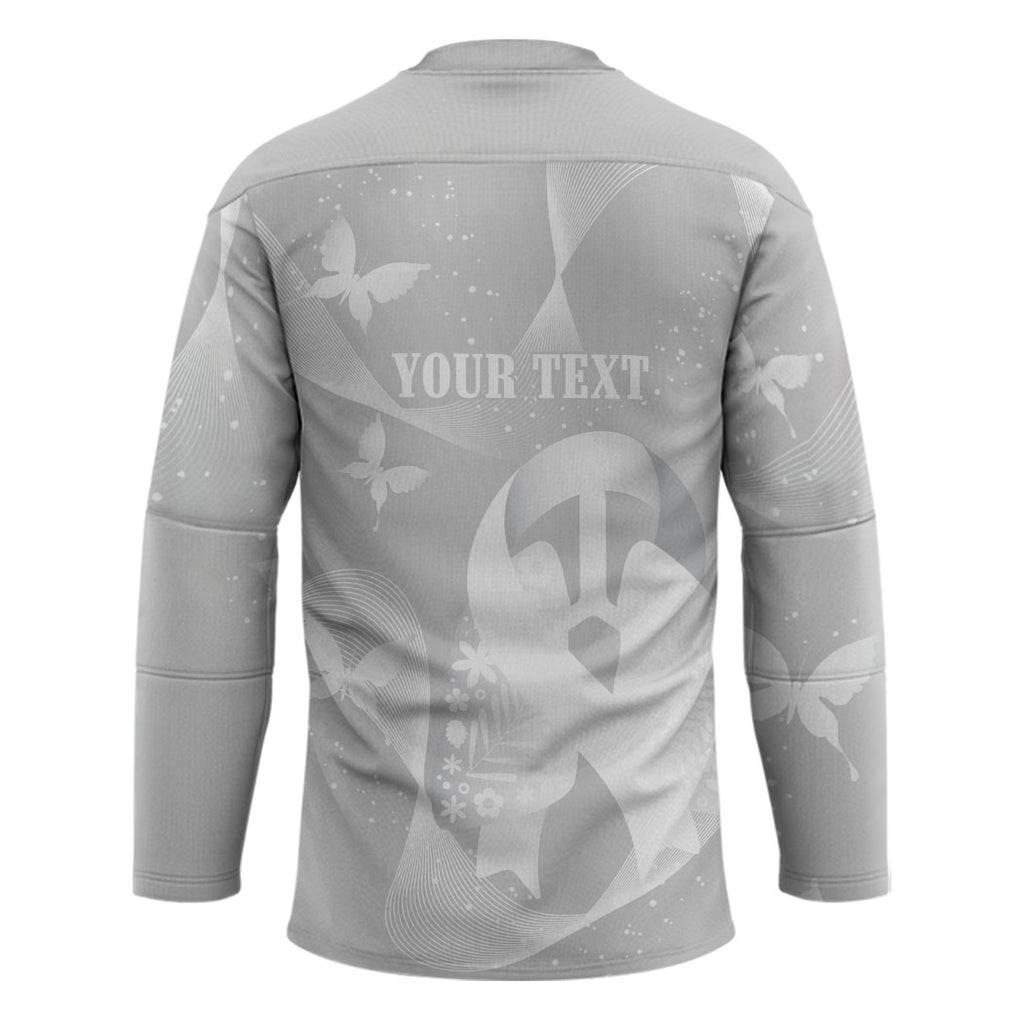 Australia Lung Cancer Awareness Personalised Hockey Jersey Butterfly Ribbon Art