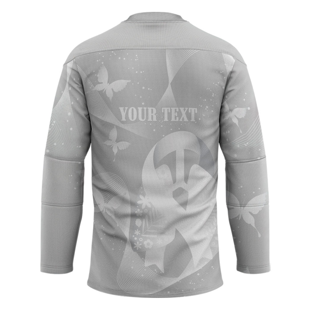 Australia Lung Cancer Awareness Personalised Hockey Jersey Butterfly Ribbon Art