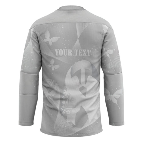 Australia Lung Cancer Awareness Personalised Hockey Jersey Butterfly Ribbon Art