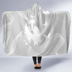 Australia Lung Cancer Awareness Hooded Blanket Butterfly Ribbon Art