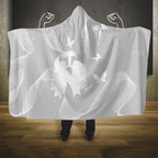 Australia Lung Cancer Awareness Hooded Blanket Butterfly Ribbon Art