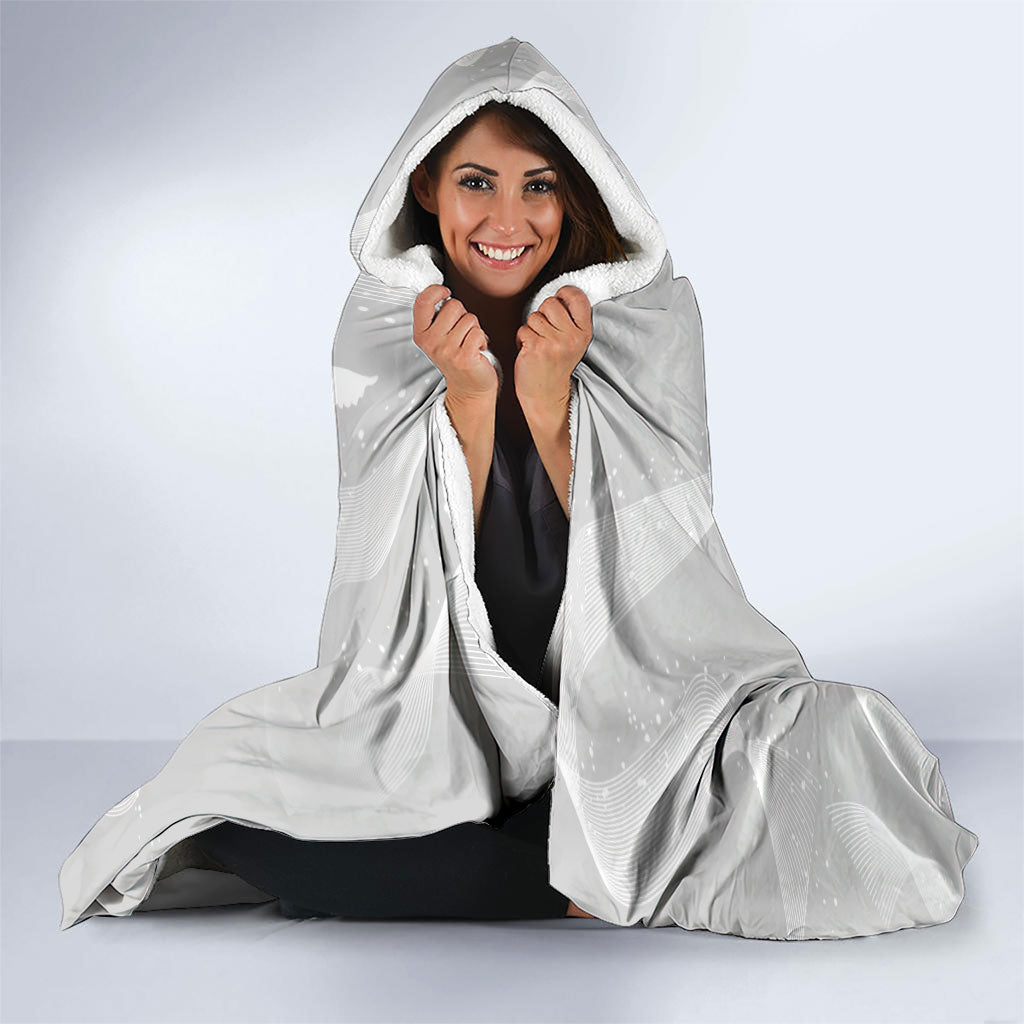 Australia Lung Cancer Awareness Hooded Blanket Butterfly Ribbon Art