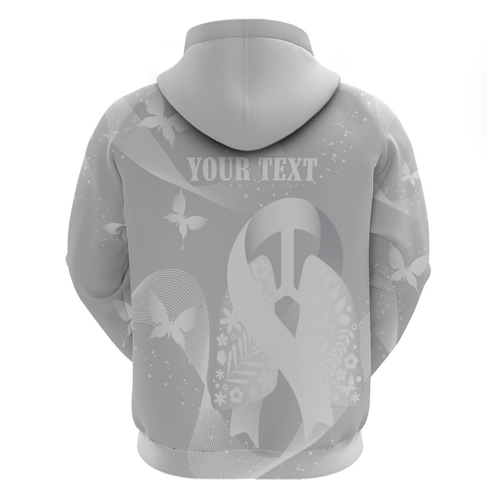 Australia Lung Cancer Awareness Personalised Hoodie Butterfly Ribbon Art