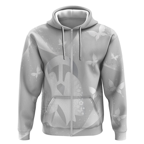 Australia Lung Cancer Awareness Personalised Hoodie Butterfly Ribbon Art