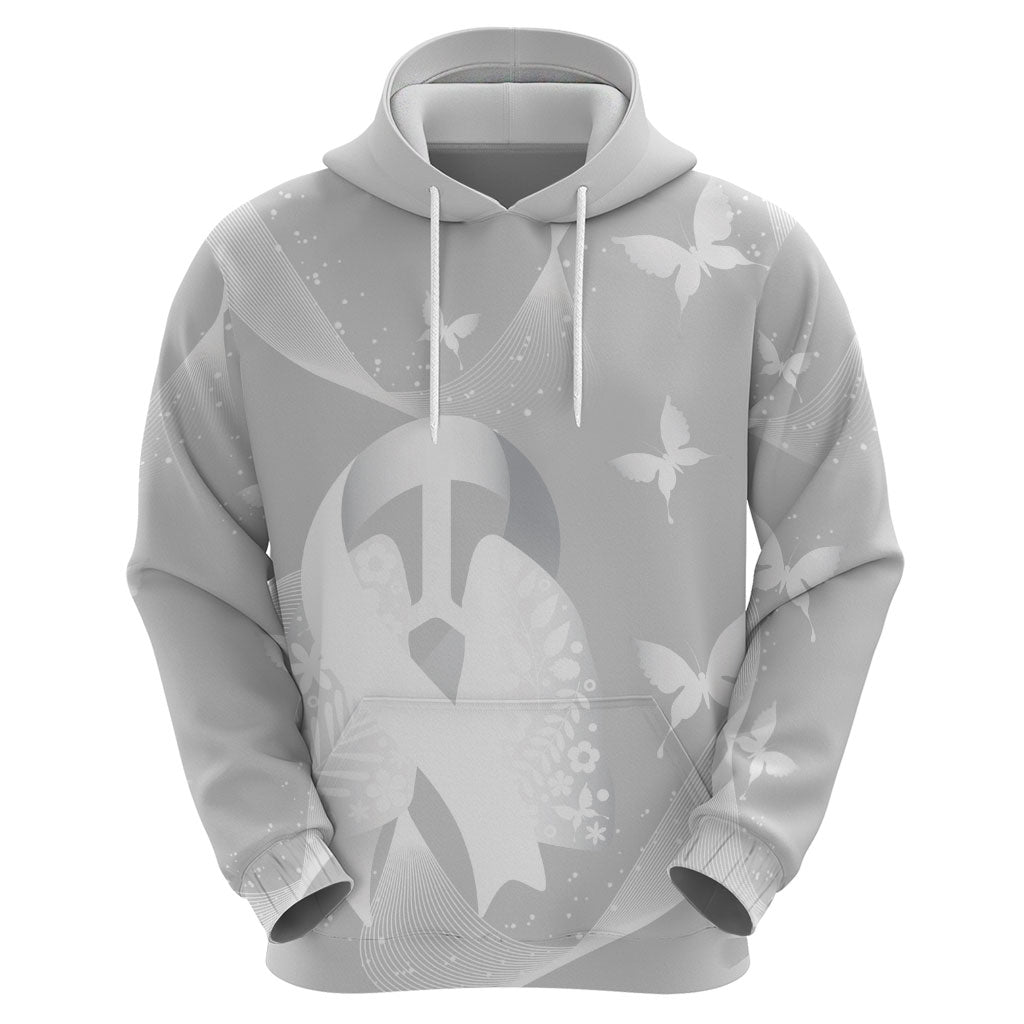 Australia Lung Cancer Awareness Personalised Hoodie Butterfly Ribbon Art