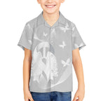 Australia Lung Cancer Awareness Personalised Kid Hawaiian Shirt Butterfly Ribbon Art