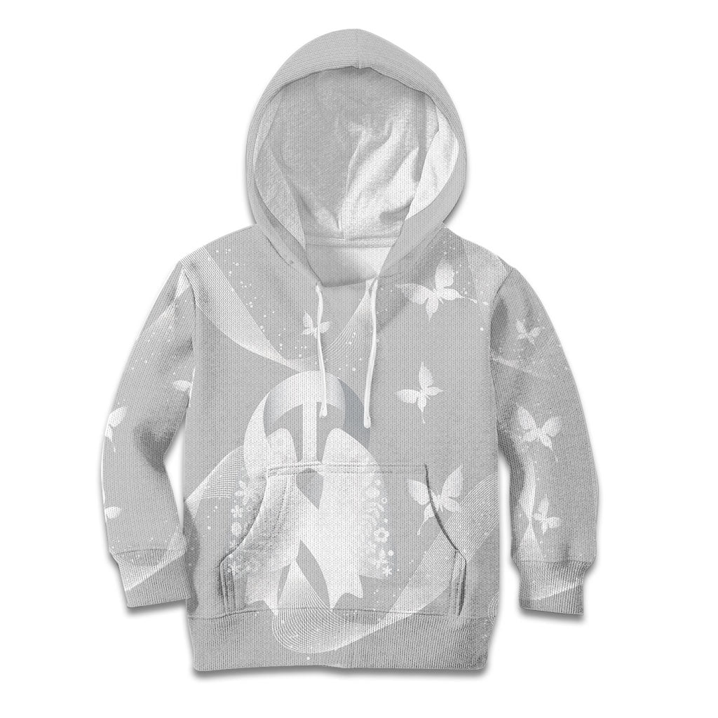 Australia Lung Cancer Awareness Personalised Kid Hoodie Butterfly Ribbon Art