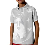 Australia Lung Cancer Awareness Personalised Kid Polo Shirt Butterfly Ribbon Art