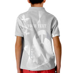 Australia Lung Cancer Awareness Personalised Kid Polo Shirt Butterfly Ribbon Art