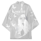 Australia Lung Cancer Awareness Personalised Kimono Butterfly Ribbon Art