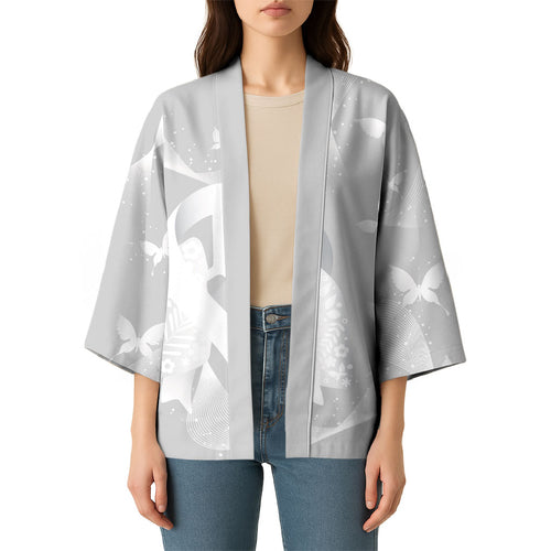 Australia Lung Cancer Awareness Personalised Kimono Butterfly Ribbon Art