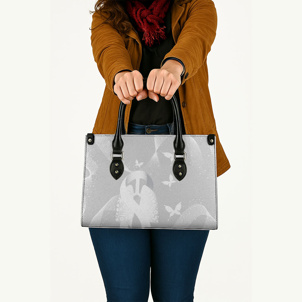 Australia Lung Cancer Awareness Leather Bag Butterfly Ribbon Art