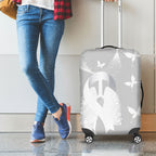 Australia Lung Cancer Awareness Luggage Cover Butterfly Ribbon Art