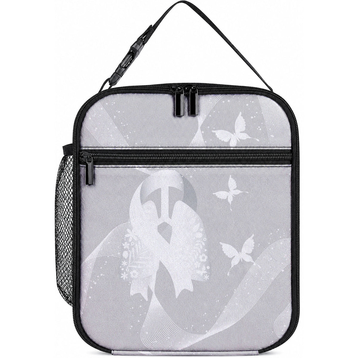 Australia Lung Cancer Support Lunch Bag Butterfly Ribbon Art