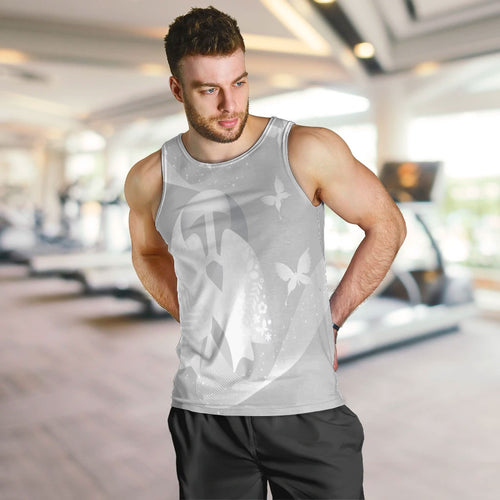 Australia Lung Cancer Awareness Personalised Men Tank Top Butterfly Ribbon Art