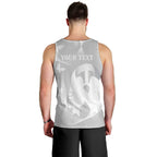 Australia Lung Cancer Awareness Personalised Men Tank Top Butterfly Ribbon Art