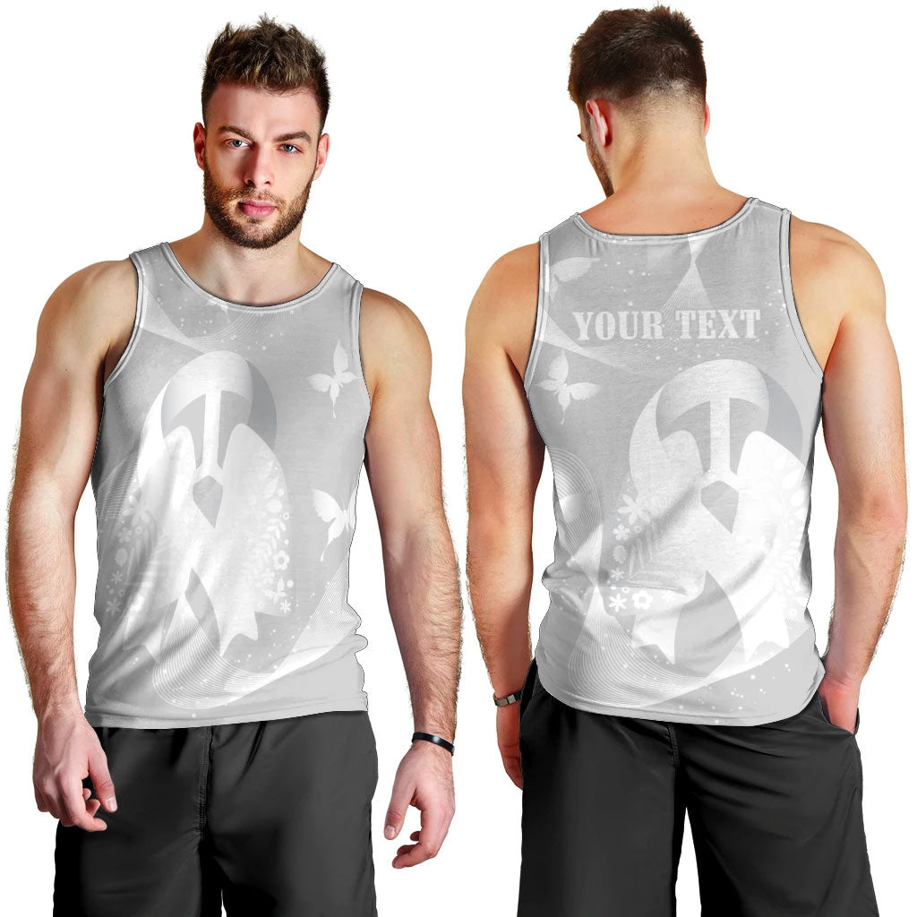 Australia Lung Cancer Awareness Personalised Men Tank Top Butterfly Ribbon Art