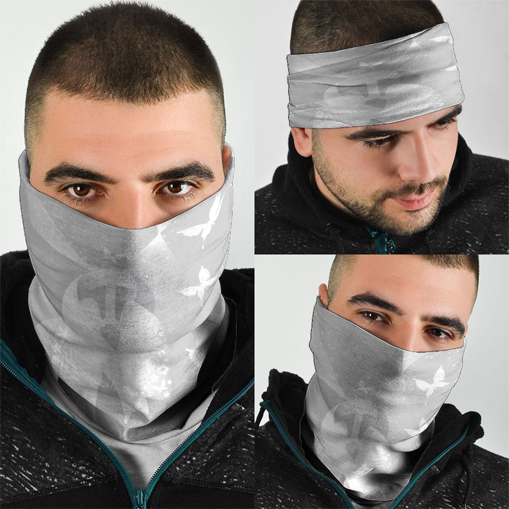 Australia Lung Cancer Awareness Neck Gaiter Butterfly Ribbon Art