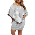 Australia Lung Cancer Awareness Personalised Off Shoulder Short Dress Butterfly Ribbon Art