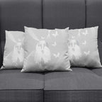 Australia Lung Cancer Awareness Pillow Cover Butterfly Ribbon Art