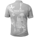 Australia Lung Cancer Awareness Personalised Polo Shirt Butterfly Ribbon Art