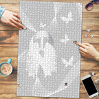 Australia Lung Cancer Awareness Puzzle Butterfly Ribbon Art