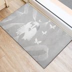Australia Lung Cancer Awareness Rubber Doormat Butterfly Ribbon Art