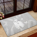 Australia Lung Cancer Awareness Rubber Doormat Butterfly Ribbon Art
