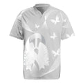 Australia Lung Cancer Awareness Personalised Rugby Jersey Butterfly Ribbon Art