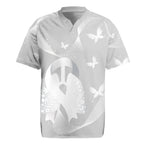 Australia Lung Cancer Awareness Personalised Rugby Jersey Butterfly Ribbon Art