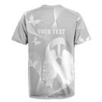 Australia Lung Cancer Awareness Personalised Rugby Jersey Butterfly Ribbon Art